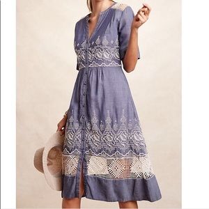 Moulinette Soeurs embroidered waters dress, 0